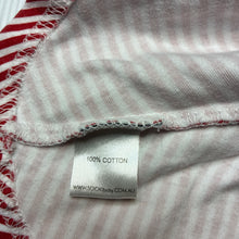 Load image into Gallery viewer, Girls SOOKI baby, red &amp; white cotton dress, wash fade &amp; pilling, FUC, size 00, L: 35cm
