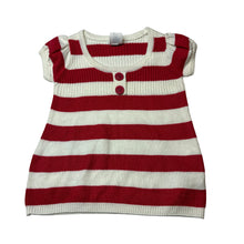 Load image into Gallery viewer, Girls Pumpkin Patch, striped lightweight knit short sleeve top, EUC, size 1,  