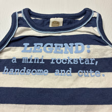 Load image into Gallery viewer, Boys Tiny Little Wonders, striped cotton singlet / tank top, GUC, size 000,  
