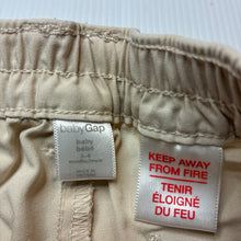 Load image into Gallery viewer, Girls GAP, beige cotton pants, elasticated, EUC, size 00,  