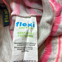 Load image into Gallery viewer, Girls flexi, striped velour footed leggings / bottoms, GUC, size 3 months,  