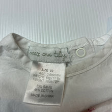 Load image into Gallery viewer, Girls Max and Tilly, embroidered ramie / cotton summer dress, GUC, size 00, L: 39cm