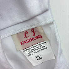 Load image into Gallery viewer, Girls LJ Fashions, lined party dress, butterflies, GUC, size 12 months, L: 44cm