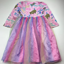 Load image into Gallery viewer, Girls Barbie, spliced tulle dress, marks on sleeves, FUC, size 5, L: 63cm