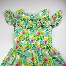 Load image into Gallery viewer, Girls ORCHESTRA, colourful open-shoulder dress, EUC, size 8, L: 61cm