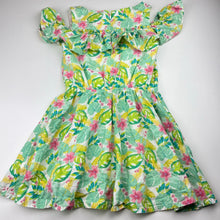 Load image into Gallery viewer, Girls ORCHESTRA, colourful open-shoulder dress, EUC, size 8, L: 61cm