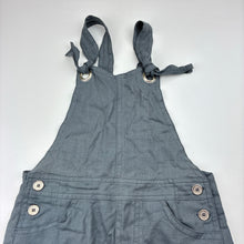Load image into Gallery viewer, Unisex Olas MINI, grey linen shortalls, EUC, size 3,  