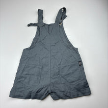 Load image into Gallery viewer, Unisex Olas MINI, grey linen shortalls, EUC, size 3,  