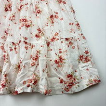Load image into Gallery viewer, Girls newbie, lightweight organic cotton floral maxi skirt, adjustable, L: 39cm, EUC, size 2-4,  