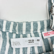 Load image into Gallery viewer, Unisex Zara, striped linen blend shortalls, EUC, size 2,  