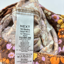 Load image into Gallery viewer, Girls Next, floral corduroy cotton overalls / dungarees, EUC, size 1,  