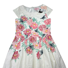 Load image into Gallery viewer, Girls REVIEW, lined floral stretch cotton formal / party dress, NEW, size 12, L: 79cm