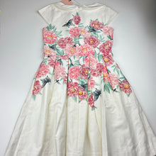 Load image into Gallery viewer, Girls REVIEW, lined floral stretch cotton formal / party dress, NEW, size 12, L: 79cm
