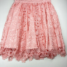 Load image into Gallery viewer, Girls SAFFRON &amp; CLOVER, lined pink cotton lace party / formal dress, NEW, size 14, L: 84cm