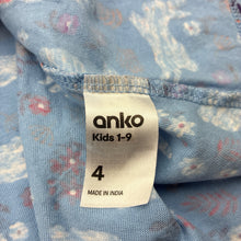 Load image into Gallery viewer, Girls Anko, cotton long sleeve dress, rabbits, marks back right sleeve, FUC, size 4, L: 54cm