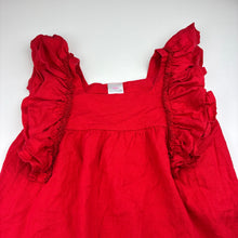 Load image into Gallery viewer, Girls Mango, red linen / viscose dress, EUC, size 5, L: 58cm