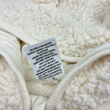 Load image into Gallery viewer, Unisex Target, cream fleece zip hooded winter romper, EUC, size 1,  