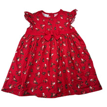 Load image into Gallery viewer, Girls Ollie's Place, lightweight cotton Christmas dress, EUC, size 2, L: 45cm