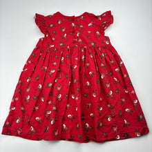 Load image into Gallery viewer, Girls Ollie's Place, lightweight cotton Christmas dress, EUC, size 2, L: 45cm