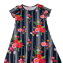 Load image into Gallery viewer, Girls 2 Heart Tween, stretchy floral short sleeve dress, GUC, size 10, L: 70cm