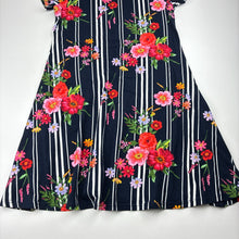 Load image into Gallery viewer, Girls 2 Heart Tween, stretchy floral short sleeve dress, GUC, size 10, L: 70cm