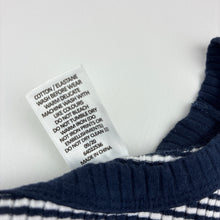 Load image into Gallery viewer, Girls Target, navy &amp; white stretchy ribbed dress, GUC, size 5, L: 58cm