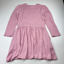 Load image into Gallery viewer, Girls Milkshake, stretchy knit long sleeve dress, sequin unicorn, GUC, size 6, L: 59cm