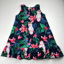 Load image into Gallery viewer, Girls H&amp;M, lined lightweight dress, birds, EUC, size 5, L: 56cm