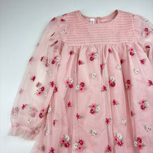 Load image into Gallery viewer, Girls KID, lined embroidered tulle party dress, EUC, size 5, L: 62cm