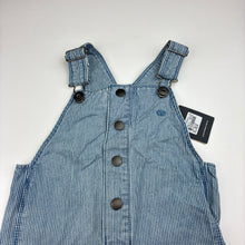 Load image into Gallery viewer, Unisex Country Road, blue &amp; white stripe cotton overalls / shortalls, NEW, size 2,  