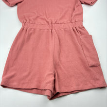Load image into Gallery viewer, Girls Cotton On, pink waffle playsuit, EUC, size 8,  