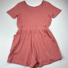 Load image into Gallery viewer, Girls Cotton On, pink waffle playsuit, EUC, size 8,  
