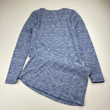 Load image into Gallery viewer, Girls Target, blue marle ribbed long sleeve dress, EUC, size 8, L: 65cm