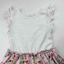 Load image into Gallery viewer, Girls Next, cotton lined short sleeve dress, light marks on bodice, FUC, size 6, L: 61cm