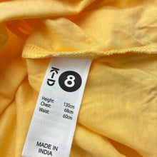 Load image into Gallery viewer, Unisex KID, yellow cotton tee / top, EUC, size 8,  