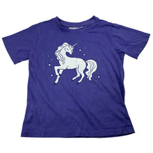 Load image into Gallery viewer, Girls Anko, purple cotton pyjama top, unicorn, GUC, size 4,  