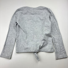 Load image into Gallery viewer, Girls Nutmeg, cotton long sleeve tie front top, sequins, GUC, size 4-5,  