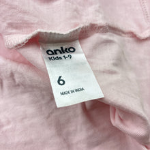 Load image into Gallery viewer, Girls Anko, pink cotton tee / top, EUC, size 6,  