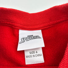 Load image into Gallery viewer, Boys Marvel, Spiderman fleece lined sweater / jumper, pilling, FUC, size 6,  