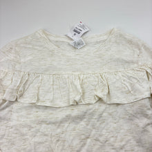 Load image into Gallery viewer, Girls Target, cotton / metallic frill long sleeve top, NEW, size 10,  