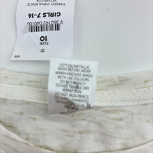 Load image into Gallery viewer, Girls Target, cotton / metallic frill long sleeve top, NEW, size 10,  
