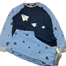 Load image into Gallery viewer, Boys Kids &amp; Co, cotton pyjama top &amp; bottoms, paper planes, GUC, size 12,  