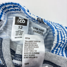 Load image into Gallery viewer, Boys Kids &amp; Co, cotton pyjama top &amp; bottoms, paper planes, GUC, size 12,  