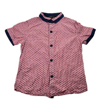 Load image into Gallery viewer, Boys Peter Morrissey, pink &amp; navy lightweight cotton short sleeve shirt, EUC, size 3,  