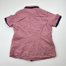 Load image into Gallery viewer, Boys Peter Morrissey, pink &amp; navy lightweight cotton short sleeve shirt, EUC, size 3,  