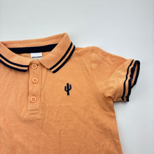 Load image into Gallery viewer, Boys Brilliant Basics, orange organic cotton polo top, EUC, size 3,  