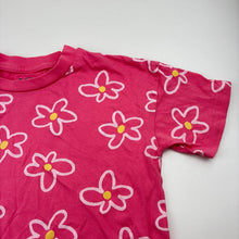 Load image into Gallery viewer, Girls KID, pink floral cotton tee / top, FUC, size 5,  