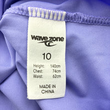 Load image into Gallery viewer, Girls Wave Zone, long sleeve rashie / swim top, light marks, FUC, size 10,  