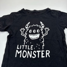 Load image into Gallery viewer, Boys Anko, black cotton tee / top, monster, GUC, size 7,  