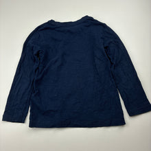 Load image into Gallery viewer, Boys M&amp;S, navy cotton long sleeve tee / top, GUC, size 2-3,  